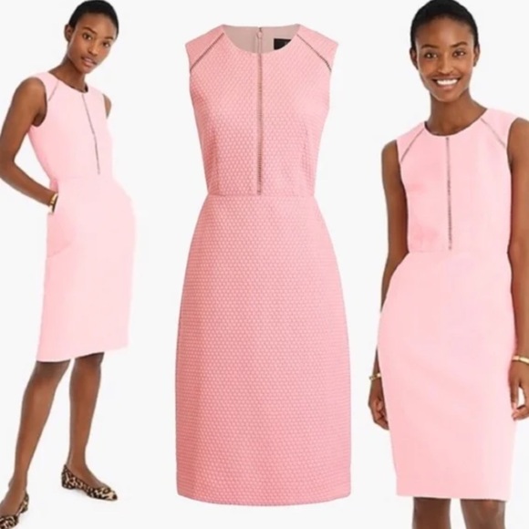 J Crew Portfolio Sheath Dress in Dover Pink - Picture 1 of 7